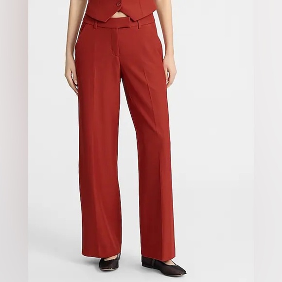 Express Red Boot Cut Flare Pants - Picture 1 of 4